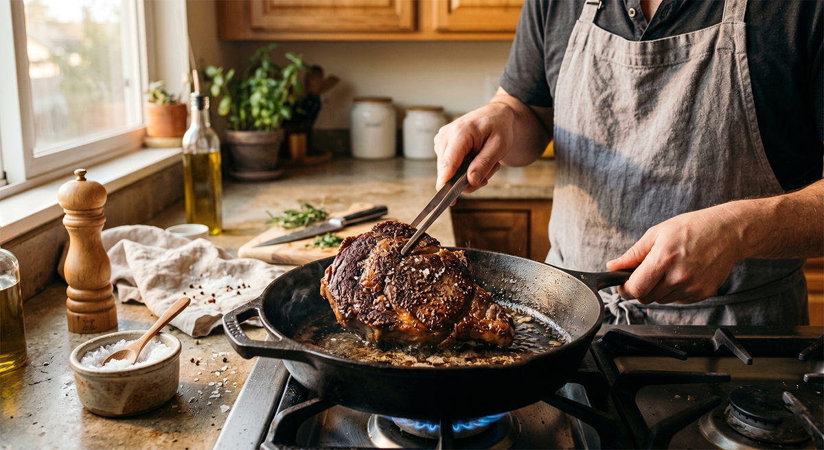 The Science of the Sear: Why Your Steak Needs Kosher Mini Flake