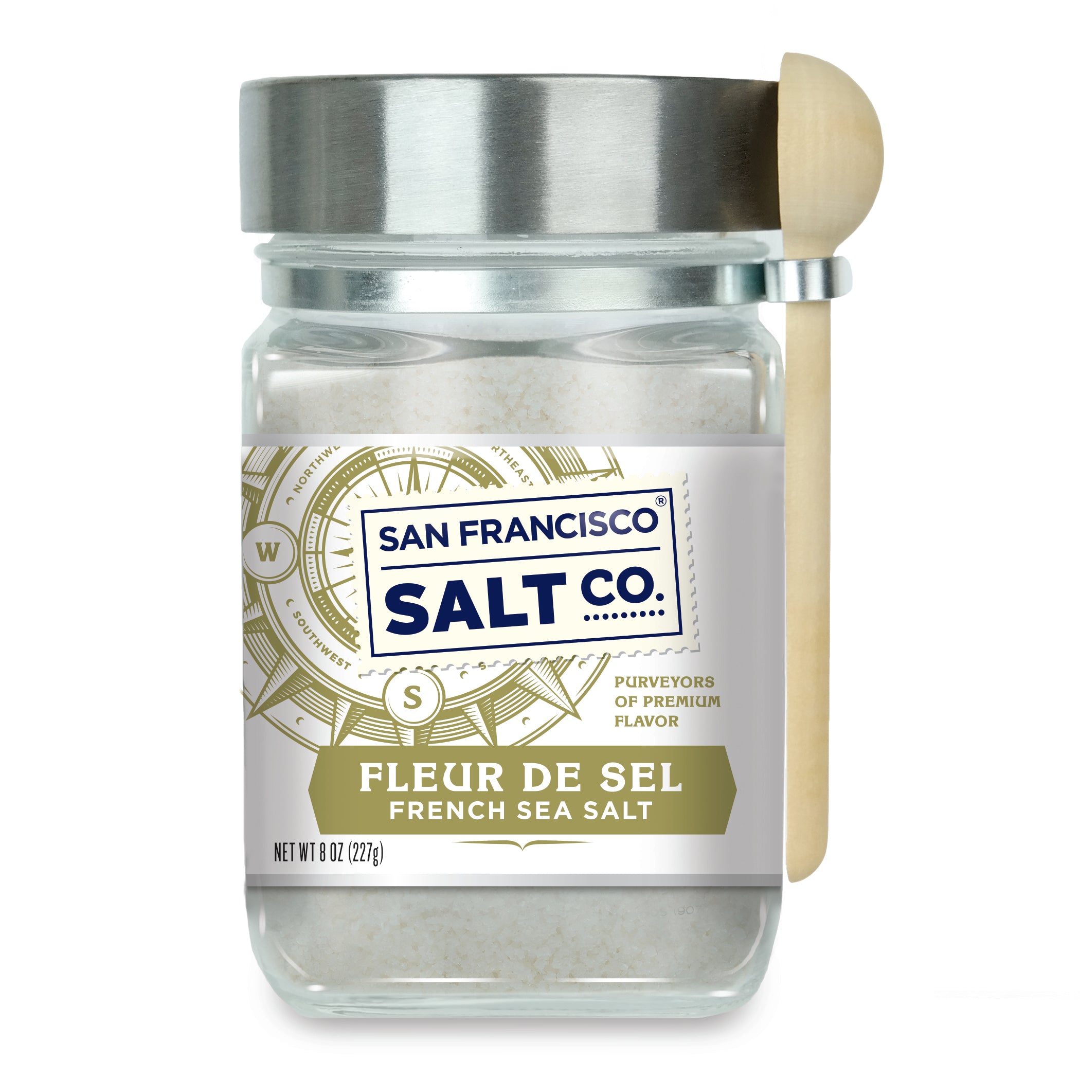 Fleur de Sel 8 oz. Chef's Jar - San Francisco Salt Company