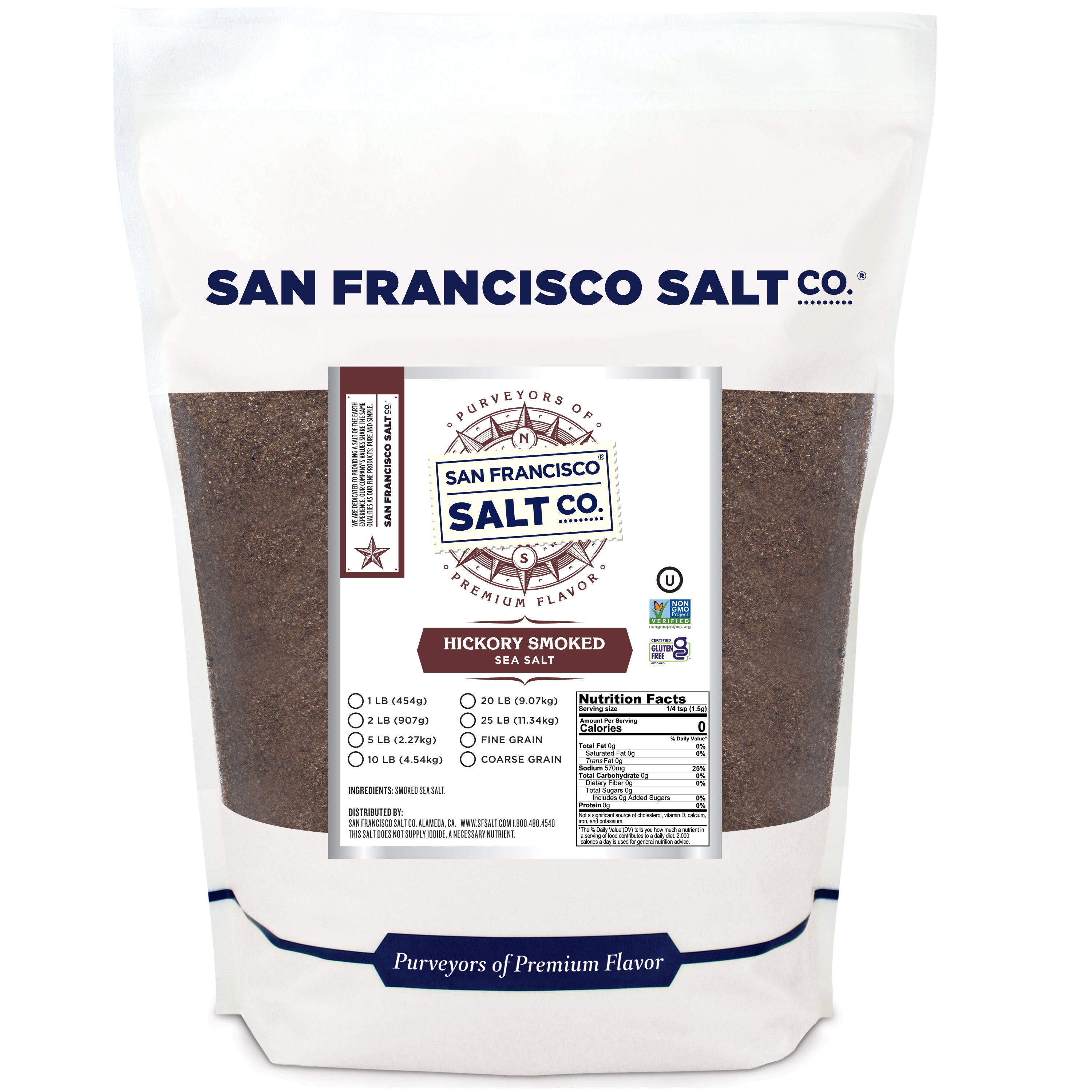 Smoked Hickorywood Salt - San Francisco Salt Company