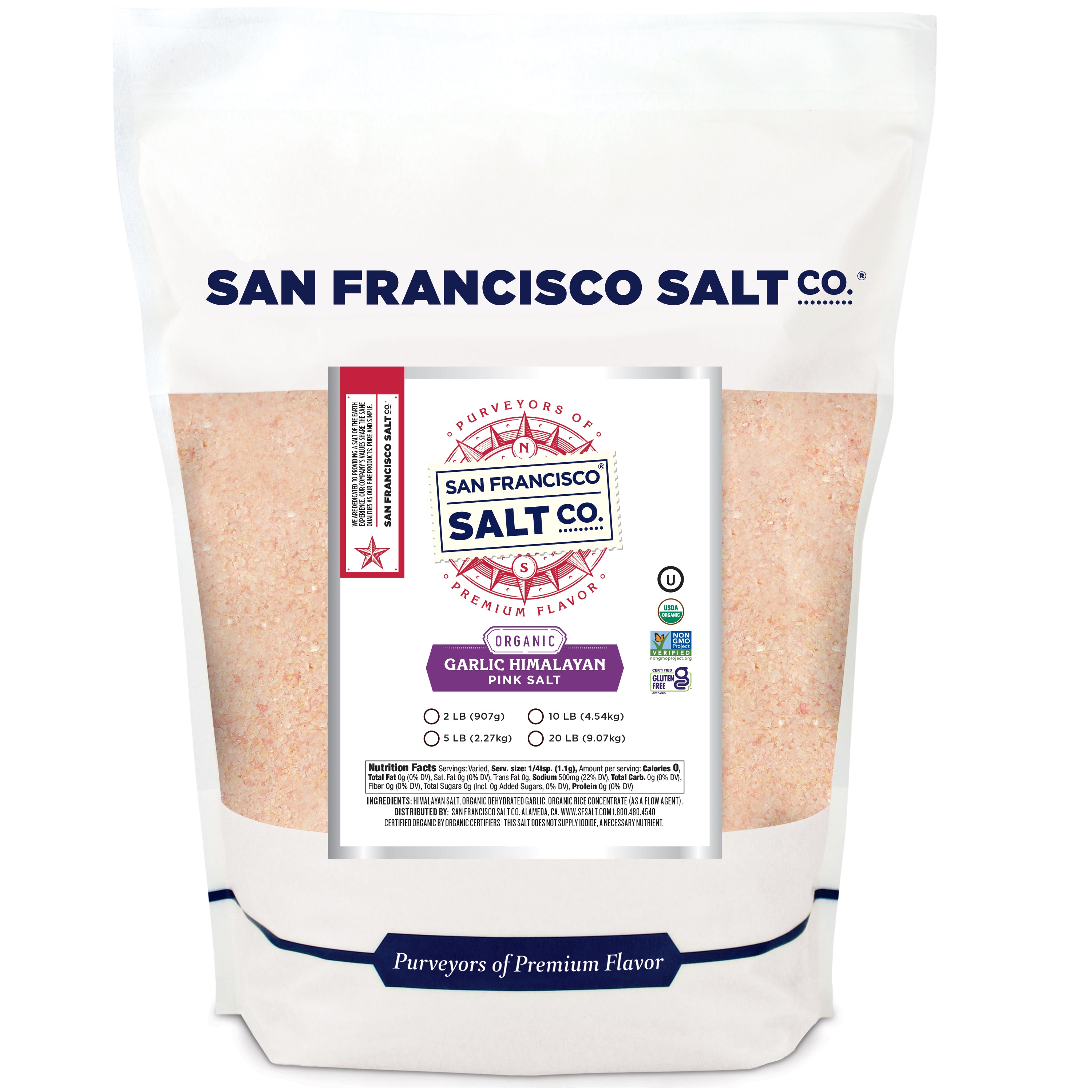 Organic Garlic Pink Himalayan Salt