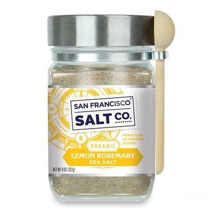 Organic Lemon Rosemary Sea Salt 8 oz Chef's Jar