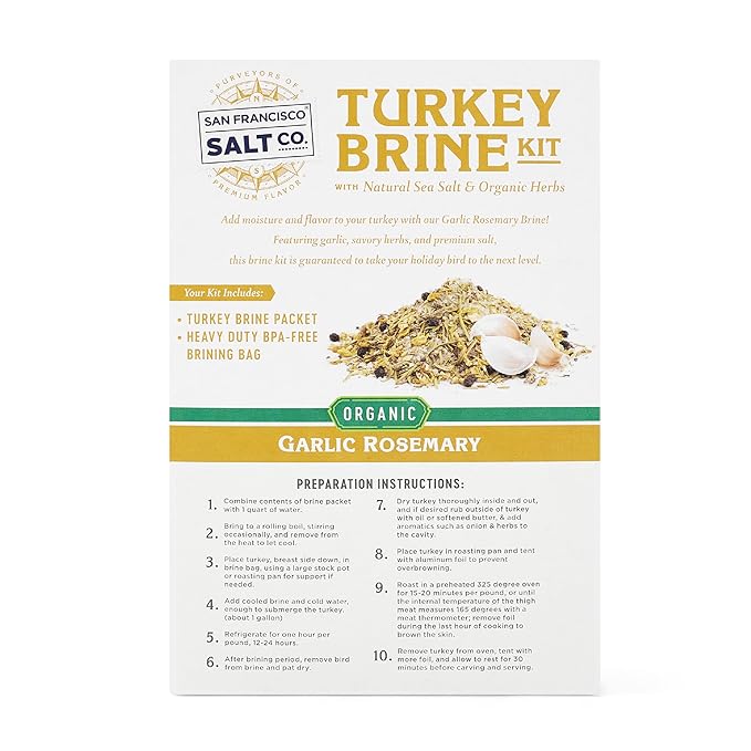 Organic Turkey Brine Kit - Garlic Rosemary