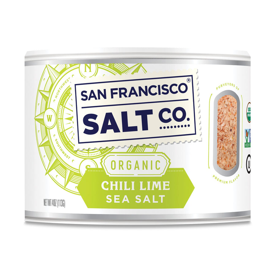 Organic Chili Lime Sea Salt 4 oz. Stackable - San Francisco Salt Company