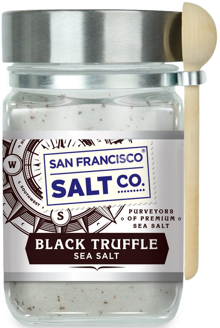 Black Truffle Salt 10 oz. Chef's Jar - San Francisco Salt Company
